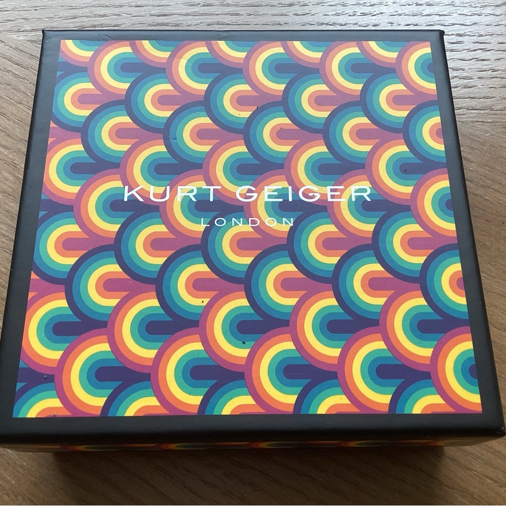 Kurt Geiger London Turquoise Trifold Card Holder - Picture 11 of 11